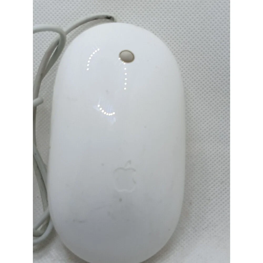 Apple Mighty Mouse Wired USB White Model A1152 Genuine OEM Tested/ Working